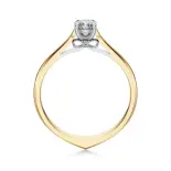 Pierścionek zaręczynowy złoty z diamentem